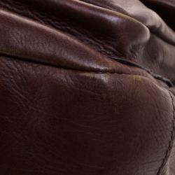 Pre Owned Prada Brown Leather Shoulder Bag