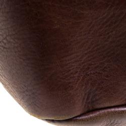 Pre Owned Prada Brown Leather Shoulder Bag