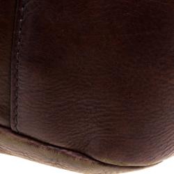 Pre Owned Prada Brown Leather Shoulder Bag