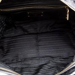 Pre Owned Prada Black Aged Leather Satchel