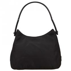 Pre Owned Prada Black Tessuto Nylon Hobo