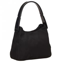 Pre Owned Prada Black Tessuto Nylon Hobo