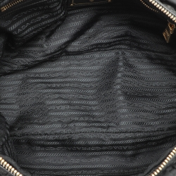 Pre Owned Prada Black Gaufre Nylon Satchel