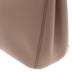 مملوكة مسبقًا Prada Nude Saffiano Double Zip Lux Tote