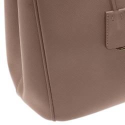 مملوكة مسبقًا Prada Nude Saffiano Double Zip Lux Tote