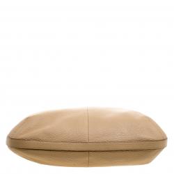 Pre Owned Prada Beige Vitello Daino Leather Rope Knot Hobo