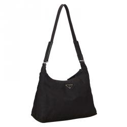 Pre Owned Prada Black Tessuto Nylon Shoulder Bag