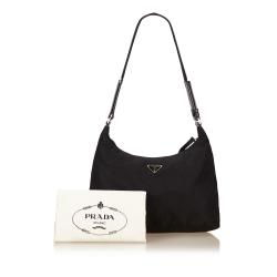 Pre Owned Prada Black Tessuto Nylon Shoulder Bag