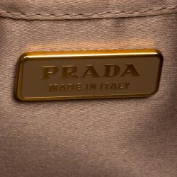 Pre Owned Prada Brown Multi Tone Sequined Clutch