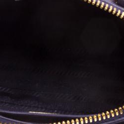 Pre Owned Prada Violet Saffiano Lux Leather Mini Promenade Crossbody Bag