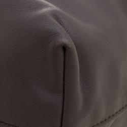 Pre Owned Prada Taupe Soft Leather Large Shopping Tote