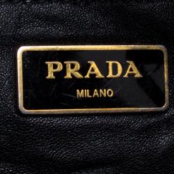 Pre Owned Prada Black Gaufre Nylon Tote
