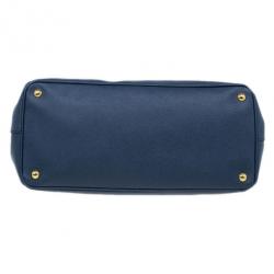 مملوكة مسبقًا Prada Navy Blue Saffiano Lux Tote