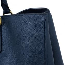 مملوكة مسبقًا Prada Navy Blue Saffiano Lux Tote