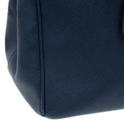 مملوكة مسبقًا Prada Navy Blue Saffiano Lux Tote