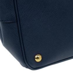 مملوكة مسبقًا Prada Navy Blue Saffiano Lux Tote