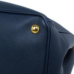 مملوكة مسبقًا Prada Navy Blue Saffiano Lux Tote