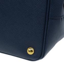 مملوكة مسبقًا Prada Navy Blue Saffiano Lux Tote