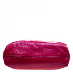Pre Owned Prada Hot Pink Patent Leather Shopper Tote