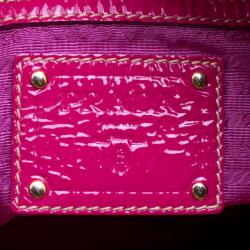Pre Owned Prada Hot Pink Patent Leather Shopper Tote