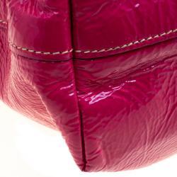 Pre Owned Prada Hot Pink Patent Leather Shopper Tote
