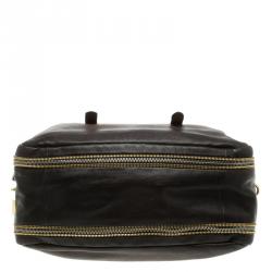 Pre Owned Prada Ardesia/Nudo Ombre Leather Glace Zippers Satchel