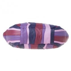 مملوكة مسبقًا Prada Multicolor Nappa Leather Stripes Large Hobo