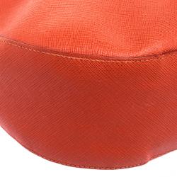 Pre Owned Prada Red Saffiano Lux Leather Hobo