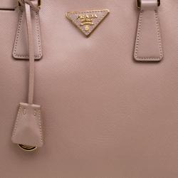 Pre Owned Prada Beige Saffiano Metal Leather Promenade Tote