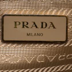 Pre Owned Prada Beige Saffiano Metal Leather Promenade Tote