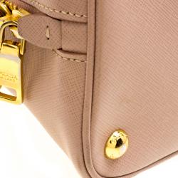 Pre Owned Prada Beige Saffiano Metal Leather Promenade Tote