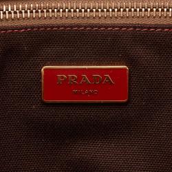 Pre Owned Prada Multicolor Canvas Canapa Tote