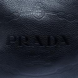 Prada Black Leather Messenger Bag