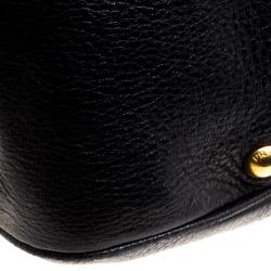 Pre Owned Prada Black Deerskin Leather Dragon Satchel