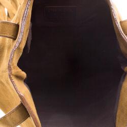 Pre Owned Prada Brown Suede Fringe Crossbody Bag