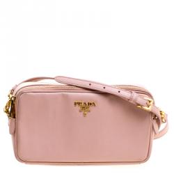 Prada Pink Saffiano Leather Crossbody Bag Prada