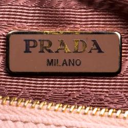 Pre Owned Prada Pink Saffiano Leather Crossbody Bag