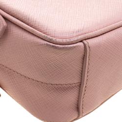 Pre Owned Prada Pink Saffiano Leather Crossbody Bag