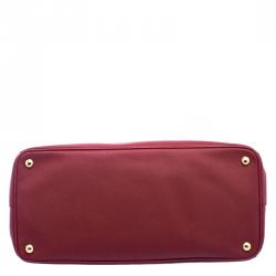 Pre Owned Prada Red Saffiano Lux Leather Large Gardener's Tote