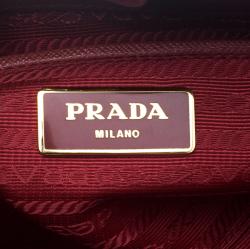 Pre Owned Prada Red Saffiano Lux Leather Large Gardener's Tote
