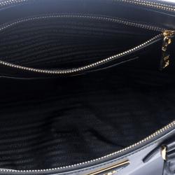 Pre Owned Prada Black Saffiano Lux Leather Large Double Zip Tote