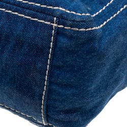 Pre Owned Prada Blue Denim Shoulder Bag