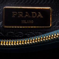 Pre Owned Prada Teal Green Saffiano Lux Leather Promenade Tote
