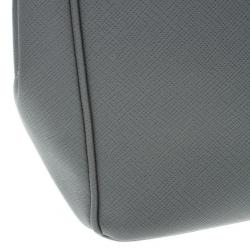 Pre Owned Prada Grey Saffiano Small Double Zip Top Handle Tote