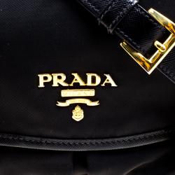 Pre Owned Prada Black Nylon and Leather Crossbody Bag