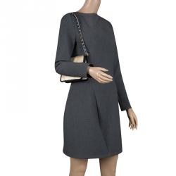 Pre Owned Prada Beige Satin Chain Clutch