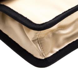 Pre Owned Prada Beige Satin Chain Clutch