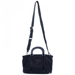 Pre Owned Prada Black Tessuto Nylon Tote