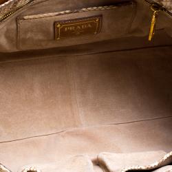 Pre Owned Prada Beige/Brown Python Delave Shoulder Bag