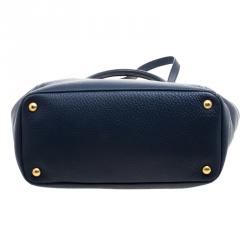 Pre Owned Prada Black Vitello Daino Leather Shopper Tote